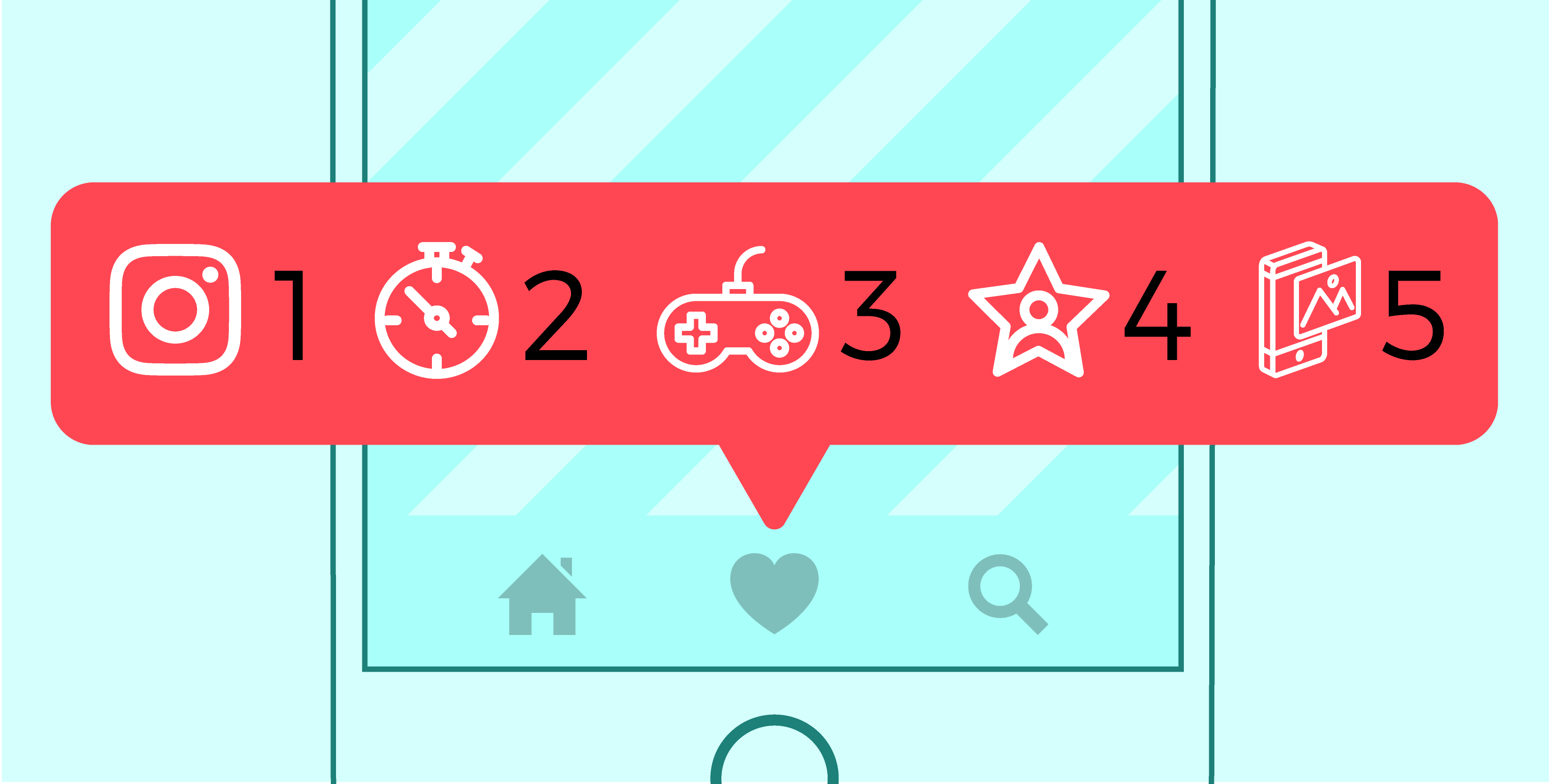 image of smart phone showing different icons.
