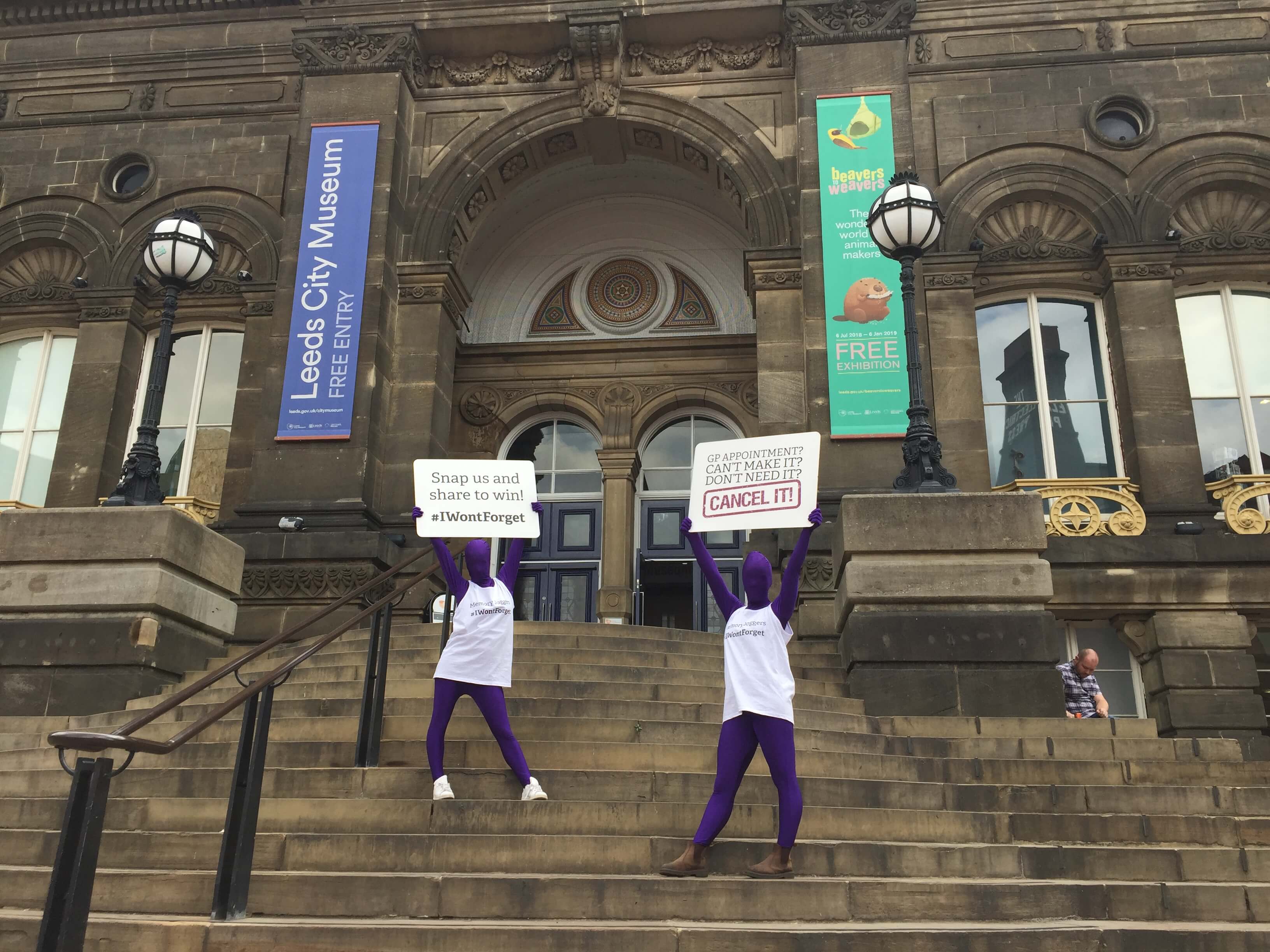 memory joggers outside Leeds City Museum