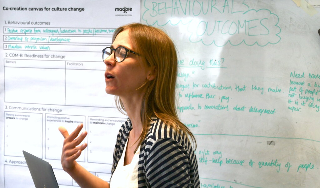 Magpie's Dr Julie Van Der Vyver at a recent Magpie Meets workshop